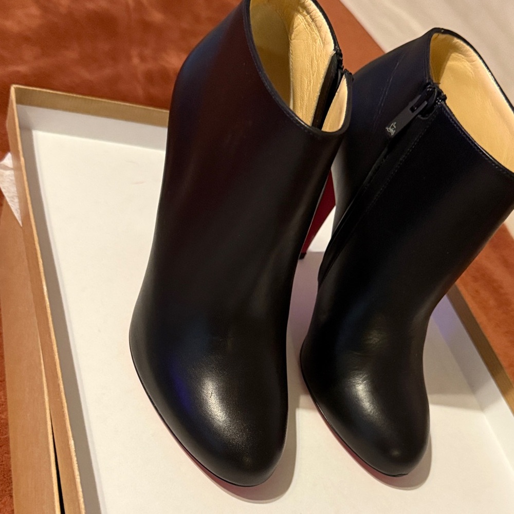 Never worn Christian Louboutin Black Ankle Booties